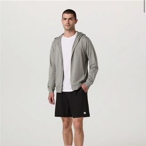 Vuori Heather Gray Zip Hoodie